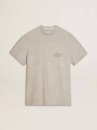 Graues Herren-T-Shirt mit schwarzem Schriftzug