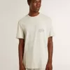 Graues Herren-T-Shirt mit schwarzem Schriftzug Graues Herren-T-Shirt mit schwarzem Schriftzug