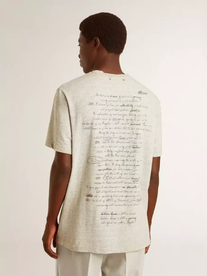 Graues Herren-T-Shirt mit schwarzem Schriftzug Graues Herren-T-Shirt mit schwarzem Schriftzug