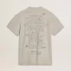 Graues Herren-T-Shirt mit schwarzem Schriftzug Graues Herren-T-Shirt mit schwarzem Schriftzug