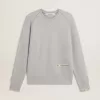 Graues Rundhals-Sweatshirt für Herren mit Kontrastnähten Graues Rundhals-Sweatshirt für Herren mit Kontrastnähten