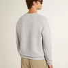 Graues Rundhals-Sweatshirt für Herren mit Kontrastnähten Graues Rundhals-Sweatshirt für Herren mit Kontrastnähten