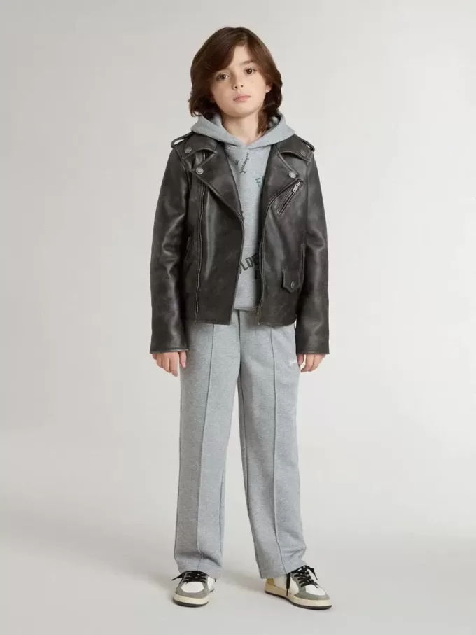 Graues Sweatshirt für Kinder mit mehrfarbigem Aufdruck Graues Sweatshirt für Kinder mit mehrfarbigem Aufdruck