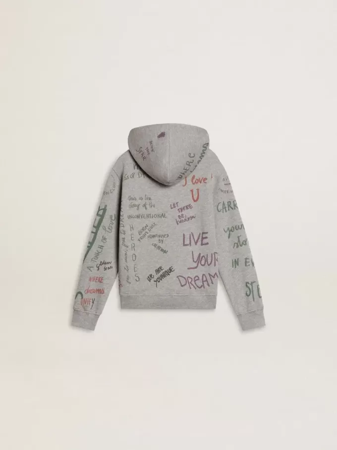 Graues Sweatshirt für Kinder mit mehrfarbigem Aufdruck Graues Sweatshirt für Kinder mit mehrfarbigem Aufdruck