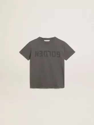 Graues T-Shirt für Jungen mit Used-Look