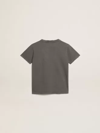 Graues T-Shirt für Jungen mit Used-Look