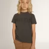 Graues T-Shirt für Jungen mit Used-Look