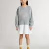 Graues und weißes Minikleid für Mädchen