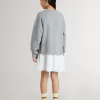 Graues und weißes Minikleid für Mädchen
