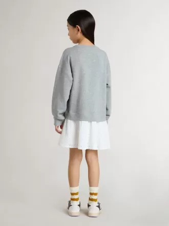 Graues und weißes Minikleid für Mädchen