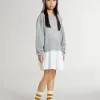 Graues und weißes Minikleid für Mädchen