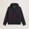 Grün-blaues Wende-Kapuzensweatshirt für Herren