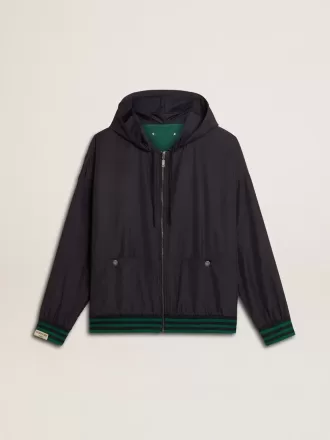 Grün-blaues Wende-Kapuzensweatshirt für Herren