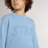 Hellblaues Sweatshirt für Jungen mit Schriftzug auf der Vorderseite