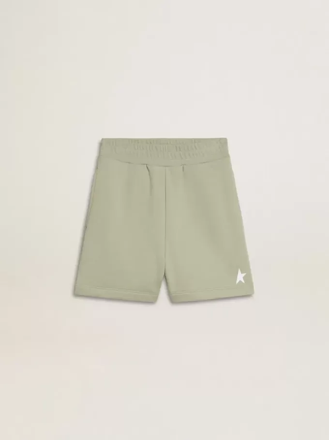 Hellgrüne Shorts mit weißem Stern Hellgrüne Shorts mit weißem Stern