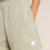 Hellgrüne Shorts mit weißem Stern Hellgrüne Shorts mit weißem Stern