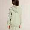 Hellgrünes Sweatshirt mit Reißverschluss