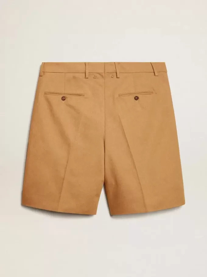Herren-Bermudashorts aus beiger Baumwolle Herren-Bermudashorts aus beiger Baumwolle