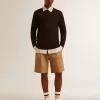 Herren-Bermudashorts aus beiger Baumwolle Herren-Bermudashorts aus beiger Baumwolle