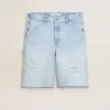 Herren-Bermudashorts aus Denim mit Used-Effekt Herren-Bermudashorts aus Denim mit Used-Effekt