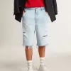 Herren-Bermudashorts aus Denim mit Used-Effekt Herren-Bermudashorts aus Denim mit Used-Effekt