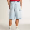 Herren-Bermudashorts aus Denim mit Used-Effekt Herren-Bermudashorts aus Denim mit Used-Effekt