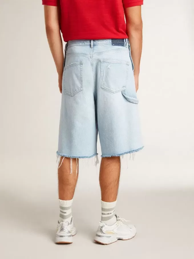 Herren-Bermudashorts aus Denim mit Used-Effekt Herren-Bermudashorts aus Denim mit Used-Effekt