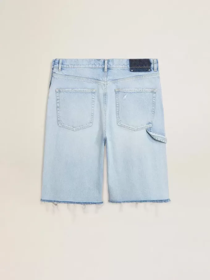 Herren-Bermudashorts aus Denim mit Used-Effekt Herren-Bermudashorts aus Denim mit Used-Effekt
