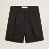 Herren-Bermudashorts aus dunkelblauer Wolle Herren-Bermudashorts aus dunkelblauer Wolle