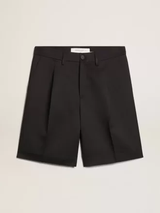 Herren-Bermudashorts aus dunkelblauer Wolle