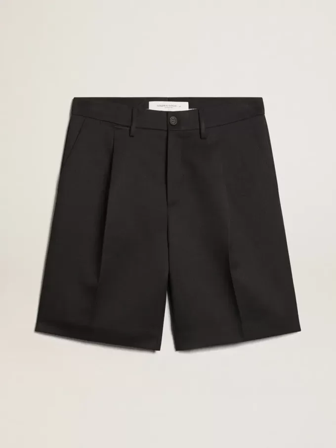 Herren-Bermudashorts aus dunkelblauer Wolle Herren-Bermudashorts aus dunkelblauer Wolle