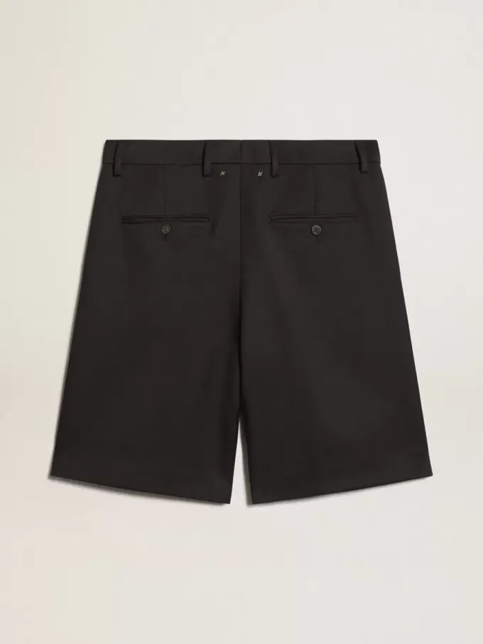 Herren-Bermudashorts aus dunkelblauer Wolle Herren-Bermudashorts aus dunkelblauer Wolle
