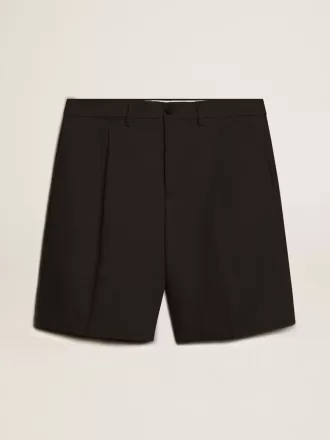 Herren-Bermudashorts aus schwarzer Baumwolle