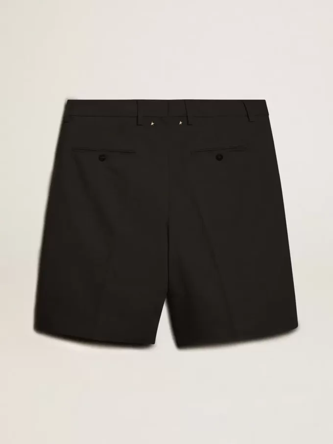 Herren-Bermudashorts aus schwarzer Baumwolle