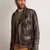 Herren-Bikerjacke aus Distressed-Leder Herren-Bikerjacke aus Distressed-Leder