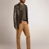 Herren-Bikerjacke aus Distressed-Leder Herren-Bikerjacke aus Distressed-Leder
