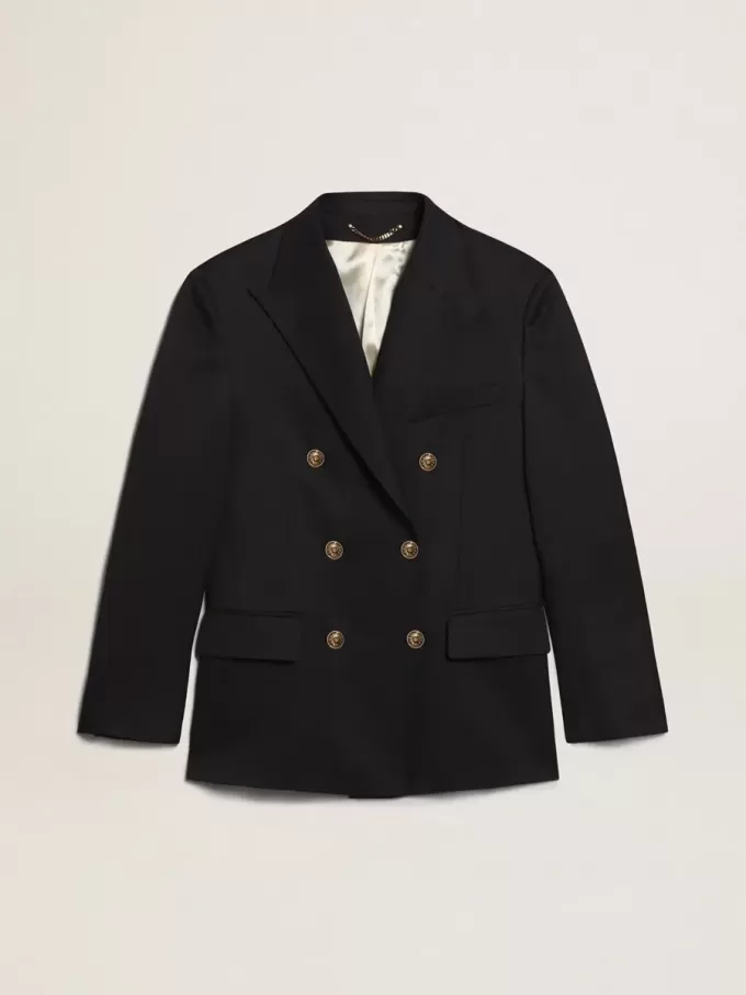Herren-Blazer mit doppelter Knopfleiste in Dunkelblau Herren-Blazer mit doppelter Knopfleiste in Dunkelblau