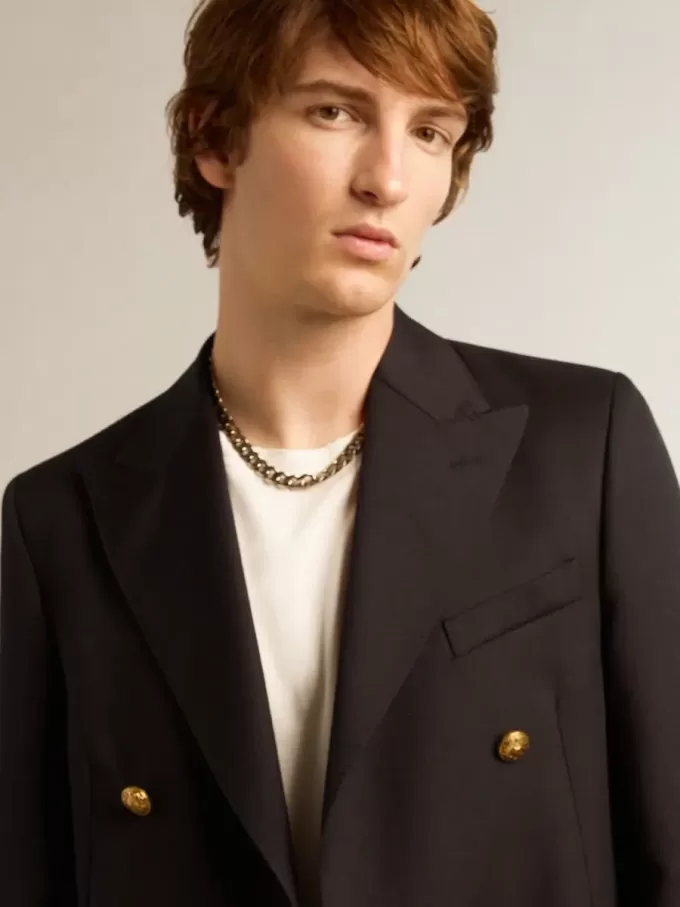 Herren-Blazer mit doppelter Knopfleiste in Dunkelblau Herren-Blazer mit doppelter Knopfleiste in Dunkelblau
