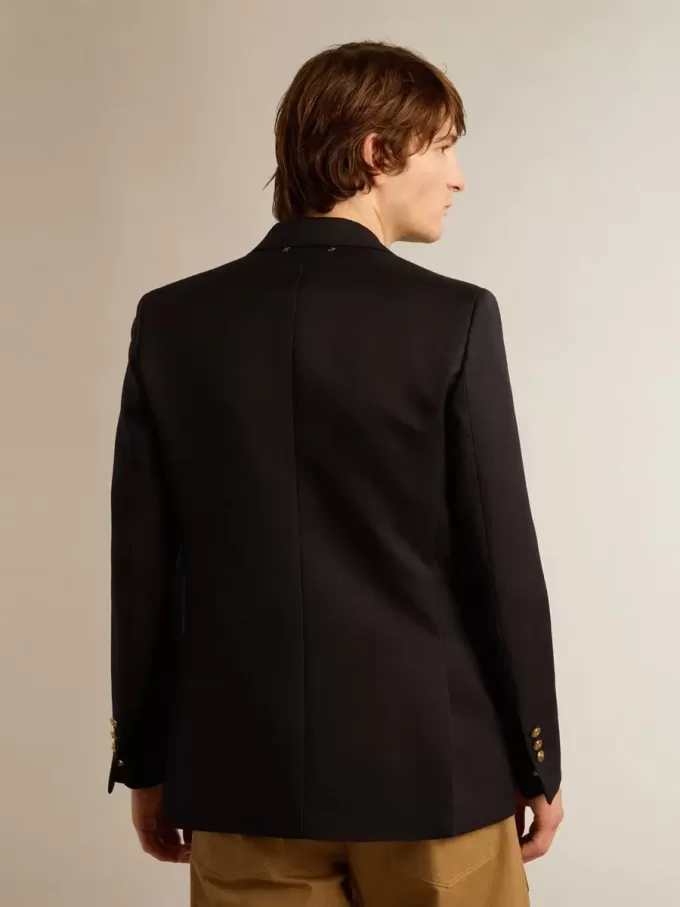 Herren-Blazer mit doppelter Knopfleiste in Dunkelblau Herren-Blazer mit doppelter Knopfleiste in Dunkelblau