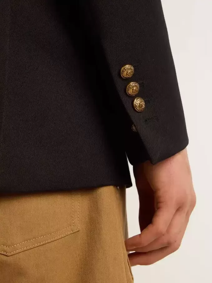 Herren-Blazer mit doppelter Knopfleiste in Dunkelblau Herren-Blazer mit doppelter Knopfleiste in Dunkelblau