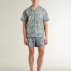 Herren-Boxershorts mit hellblau-weißem Marine-Print Herren-Boxershorts mit hellblau-weißem Marine-Print