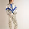 Herren-Cargohose aus silbernem Funktionsstoff Herren-Cargohose aus silbernem Funktionsstoff