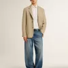 Herren-Chinos aus Denim mit Used-Details