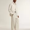 Herren-Coachjacke aus khakifarbener Wollmischung Herren-Coachjacke aus khakifarbener Wollmischung