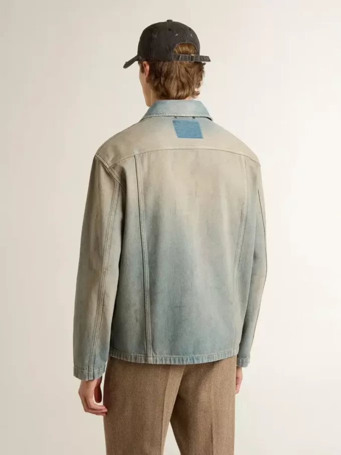 Herren-Jeansjacke im Used-Look mit Reißverschluss Herren-Jeansjacke im Used-Look mit Reißverschluss