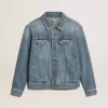 Herren-Jeansjacke mit mittlerer Waschung