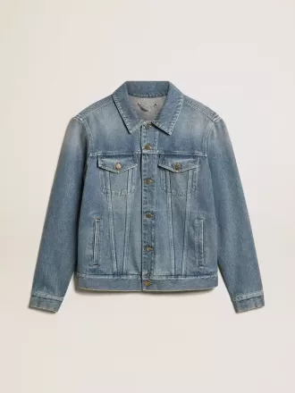 Herren-Jeansjacke mit mittlerer Waschung