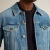 Herren-Jeansjacke mit mittlerer Waschung