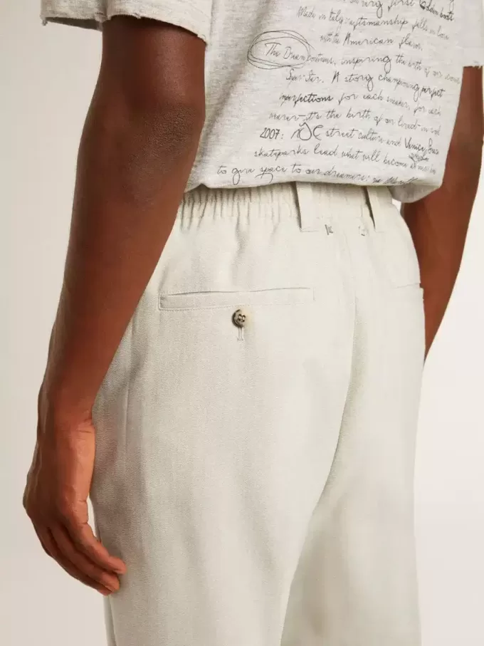 Herren-Jogginghose aus khakifarbener Wollmischung Herren-Jogginghose aus khakifarbener Wollmischung