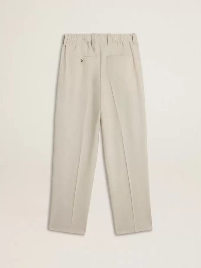 Herren-Jogginghose aus khakifarbener Wollmischung Herren-Jogginghose aus khakifarbener Wollmischung